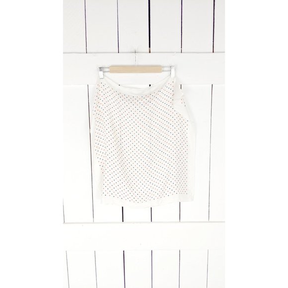 Vintage Echo red blue polka dot lightweight silk blend scarf - Picture 4 of 5